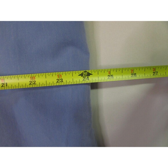 Haband Guayabera Shirt Mens XL Blue Zip Front Embroidered 4 Pocket Short Sleeve - Picture 9 of 10